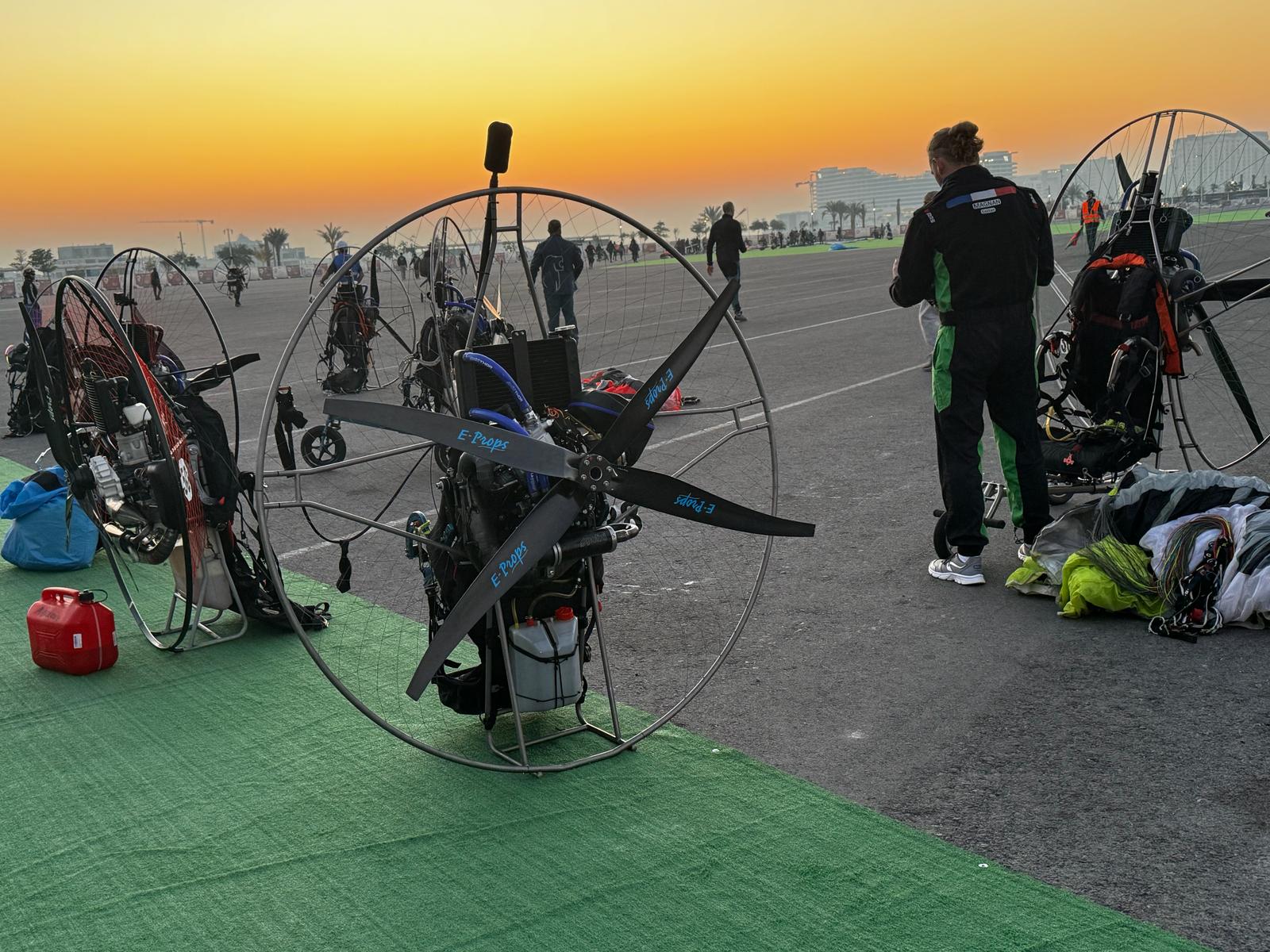 Entraînement avant le début de la compétition